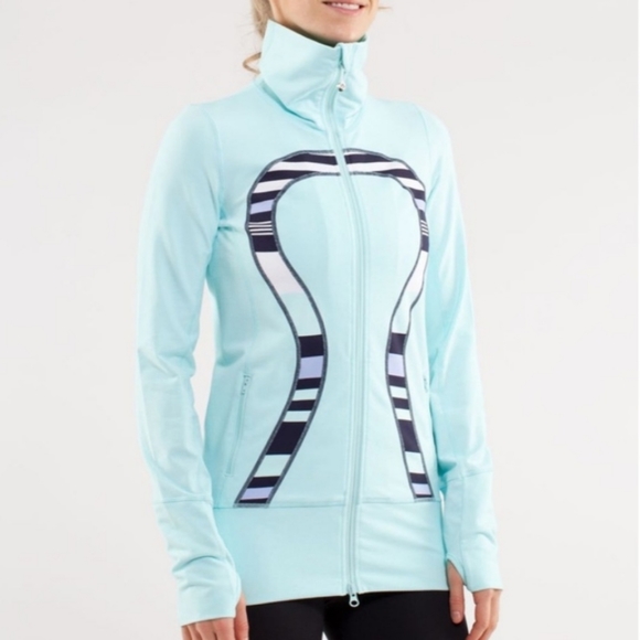 Lululemon In Stride Jacket Women's Color Aquamarine Size 6 - Picture 2 of 8